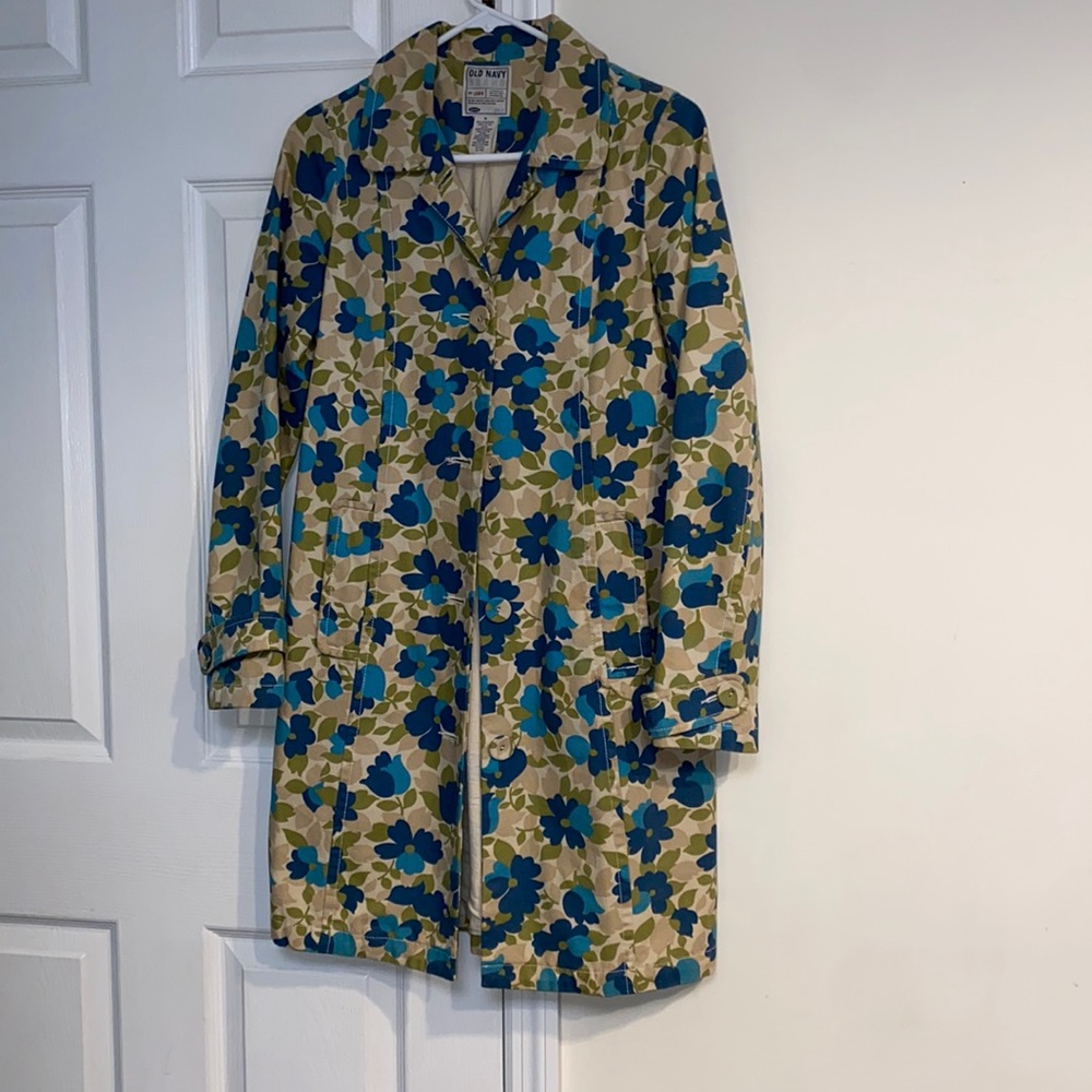 Floral pea coat